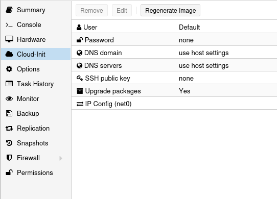 PVE cloud-init Interface
